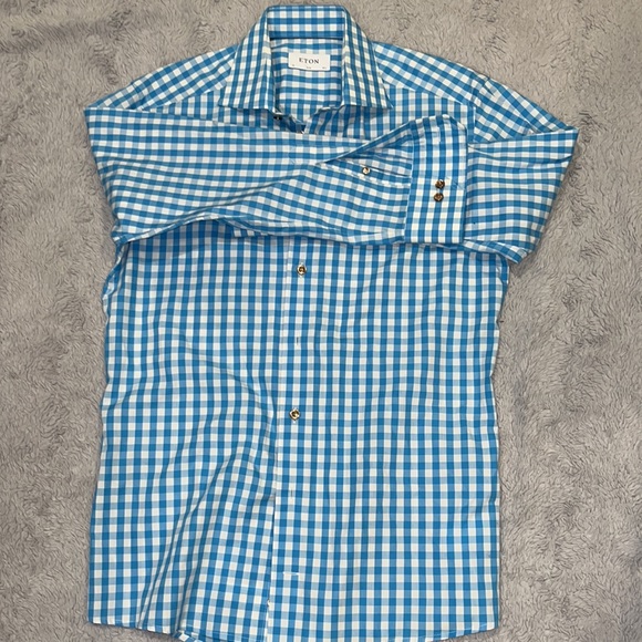 ETON Blue Flannel Slim Fit - Picture 4 of 4